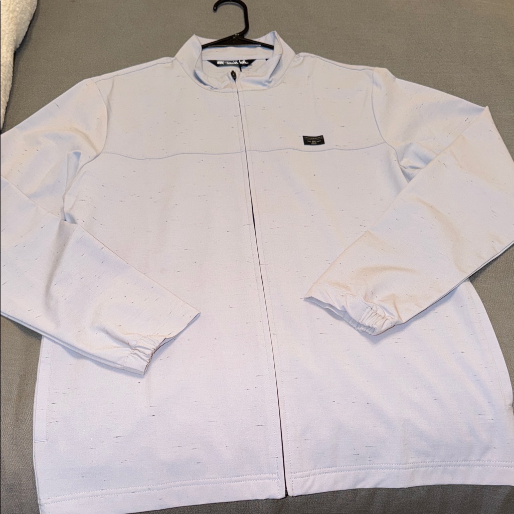 Travis Mathew Men's Zip Up Sweater In Light Blue